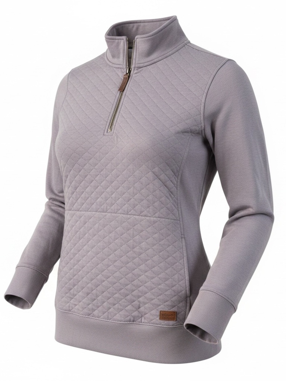 L.L. Bean Quilted Half-Zip Pullover - Lavender